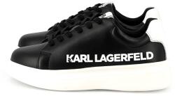 Karl Lagerfeld Kids KARL LAGERFELD KIDS, Logós bőr sneaker, Fehér, Fekete, 37 EU (Z30381-09B-37)