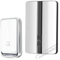 Verk 01701 Wireless doorbell IP44, receiver, remote control, 150 m, white