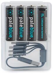 PALEBLUE PB-AA-C 4xAA 2000mAh USB-C újratölthető ceruza akkumulátor + töltőkábel (PB-AA-C) - officedepot
