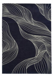 DYWAN Covor Premium Model DYWAN NEPTUNE BLUE, Bleumarin, Alb, Crem, Marime 200 x 300 cm, Tesatura Plata, Poliester, Bumbac, Antiderapant, Antialergic, Living, Dormitor, Sufragerie, Birou (DYWAN NEPTUN BLUE  Covor