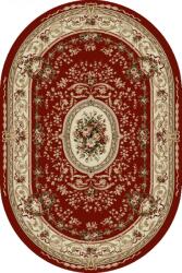 LOTOS Covor Oval Lotos 568-210, Marime 200 x 300 cm, Grena, Rosu, Inaltime Fir 8 mm, Antialergic, Polipropilena, Living, Dormitor, Sufragerie, Birou Covor