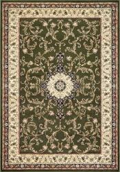 LOTOS Covor Model Lotos 523-310, Marime 150 x 230 cm, Crem, Verde, Inaltime Fir 8 mm, Antialergic, Polipropilena, Living, Dormitor, Sufragerie, Birou Covor