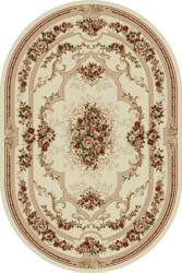 LOTOS Covor Oval Lotos 574-100, Marime 200 x 300 cm, Crem, Inaltime Fir 8 mm, Antialergic, Polipropilena, Living, Dormitor, Sufragerie, Birou Covor