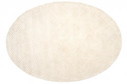 DYWAN Covor Oval Premium, Handmade, India, Model DYWAN SIERRA IVORY, Bej, Crem, Marime 200 x 300 cm, Viscoza, Lucrat Manual, Living, Dormitor, Sufragerie, Birou (DYWAN SIERRA IVORY O 200X300) Covor