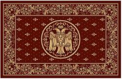 LOTOS Covor Bisericesc Lotos 15077-210, Imprimeu cu Vultur Bicefal, Marime 200 x 300 cm, Grena, Rosu, Inaltime Fir 8 mm, Antialergic, Polipropilena, Manastire, Biserica, Altar, Naos, Pronaos, Capela Covor