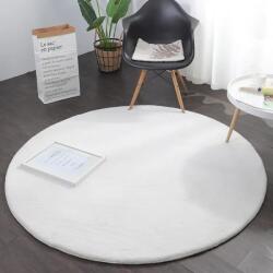 LOP Covor Rotund Premium Belgian LOP 060, Marime 80 x 80 cm, Crem, Inaltime Fir 23 mm, Antiderapant, Antialergic, Poliester, Living, Dormitor, Sufragerie, Birou Covor