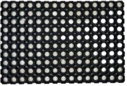 Domino Covoras Intrare Domino, Marime 80 x 120 cm, Negru, Inaltime Fir 0, Antiderapant, Antialergic, Cauciuc Covor