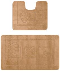Maritime Set 2 Covorase Baie Maritime 2546, Marimi 60 x 100 50 x 60 cm, Bej, Inaltime Fir 0, Antiderapant, Antialergic, Polipropilena Covor