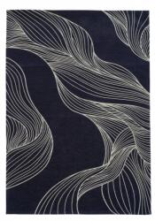 DYWAN Covor Premium Model DYWAN NEPTUNE BLUE, Bleumarin, Alb, Crem, Marime 160 x 230 cm, Tesatura Plata, Poliester, Bumbac, Antiderapant, Antialergic, Living, Dormitor, Sufragerie, Birou (DYWAN NEPTUN BLUE  Covor