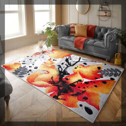 Kolibri Covor Frunze Aurii 11186-190, Marime 160 x 230 cm, Multicolor, Inaltime Fir 9 mm, Antialergic, Polipropilena, Living, Dormitor, Sufragerie, Birou Covor