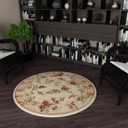 LOTOS Covor Rotund Lotos 551-100, Marime 100 x 100 cm, Bej, Crem, Inaltime Fir 8 mm, Antialergic, Polipropilena, Living, Dormitor, Sufragerie, Birou Covor