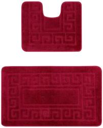 Ethnic Set 2 Covorase Baie Model Ethnic 2577, Marimi 60 x 100 50 x 60 cm, Rosu, Inaltime Fir 0, Antialergic, Polipropilena Covor