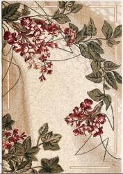 LOTOS Covor Floral 1511-110, Marime 150 x 230 cm, Crem, Maro, Inaltime Fir 8 mm, Antialergic, Polipropilena, Living, Dormitor, Sufragerie, Birou Covor