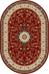LOTOS Covor Oval Lotos 523-210, Marime 150 x 230 cm, Crem, Rosu, Inaltime Fir 8 mm, Antialergic, Polipropilena, Living, Dormitor, Sufragerie, Birou Covor