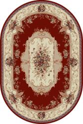 LOTOS Covor Oval Lotos 507-201, Marime 150 x 230 cm, Rosu, Inaltime Fir 8 mm, Antialergic, Polipropilena, Living, Dormitor, Sufragerie, Birou Covor