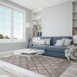Fashion Covor Fashion 32019-120, Marime 80 x 150 cm, Crem, Maro, Inaltime Fir 12 mm, Antialergic, Polipropilena, Living, Dormitor, Sufragerie, Birou Covor