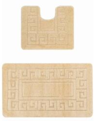 Ethnic Set 2 Covorase Baie Model Ethnic 2540, Marimi 50 x 80 40 x 50 cm, Bej, Antiderapant, Antialergic, Polipropilena Covor