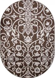 Cappuccino Covor Oval Model Ramuri 16026-13, Marime 60 x 110 cm, Crem, Maro, Inaltime Fir 7 mm, Antialergic, Polipropilena, Living, Dormitor, Sufragerie, Birou (COVOR CAPPUCCINO 16026/13 O 0.6X1.1) Covor