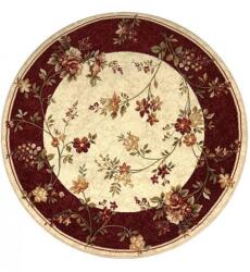 LOTOS Covor Rotund Lotos 551-120, Marime 150 x 150 cm, Rosu, Inaltime Fir 8 mm, Antialergic, Polipropilena, Living, Dormitor, Sufragerie, Birou Covor