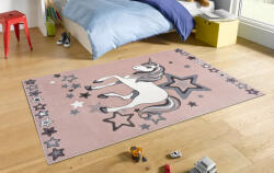 Dream Covor Camera Copii Model Unicorn 18052-120, Marime 120 x 170 cm, Roz, Inaltime Fir 8 mm, Antialergic, Polipropilena, Gradinita, Cresa, Loc de Joaca Covor