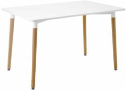 Jumi Modern fehér téglalap alakú asztal JUMI, 120x80x72 cm, étkezőbe vagy irodába