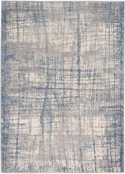 Calvin Klein Covor Model Calvin Klein CK950, Crem, Albastru, Marime 66 x 114 cm, Modern, Ideal pentru Living, Dormitor, Birou, Sufragerie (COVOR CK RUSH CK950 IVORY/BLUE 0.66X1.14) Covor
