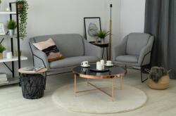 LOP Covor Rotund Premium Belgian LOP 050, Marime 80 x 80 cm, Crem, Inaltime Fir 23 mm, Antiderapant, Antialergic, Poliester, Living, Dormitor, Sufragerie, Birou Covor