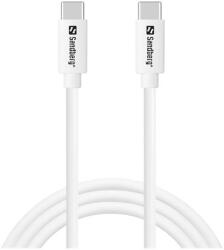 Sandberg USB-C Töltési Kábel - 65W - 1m - Fehér (336-52)