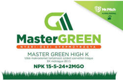  Master Green High K gyeptrágya 20kg (15-05-24+2MgO+S+Fe+Zn) 2-3 hónap (701-102 - MG High K)