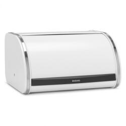Brabantia Cutie pentru paine Brabantia Roll Top 1003254, 11 l, 31.6x26.5 cm, Structura speciala, Alb/Inox (1003254)