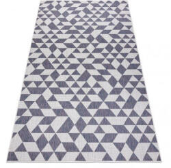 My carpet company My Carpet Company Fonott Sizal Sion Geometriai, Háromszögek 22373 Lapos Szövött Ecru/Kék/Rózsaszín 140x190 cm Szőnyeg