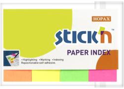 STICK N Etichetă de marcare, hârtie, 4x50 coli, 50x20 mm, STICK N, culori neon (21205)