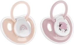 Lorelli Suzetă din silicon cu capac Lorelli My Friend - 2 buc, 0 luni+, Mellow Pink (10220710005)