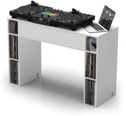  Modular DJ Asztal - Lemeztárolóval - Fehér