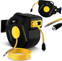  Pneumatikus nyomótömlő automata feltekerésen 18 bar 15 m + 1, 5 m