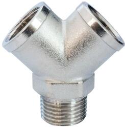 Airpress Разпределител тип Y 1/4" 1x външна, 2x вътрешна резба 37611 (37611)