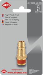 Airpress Нипел (конектор) 1/4" външна резба euro 4311532 (4311532)