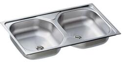 Artenova AE 740 C mosogatótálca (780x440 mm, 2 medence) komplett 3 1/2" szifoncsomaggal (1016)