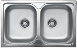 Evido Typon 8 Compact rozsdamentes mosogató, kétmedencés, natúr (442163) - konyhanet