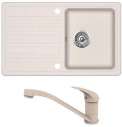 Evido Home 45S gránit mosogató bézs + EVIDO PINGUIN csaptelep bézs (105546SET)