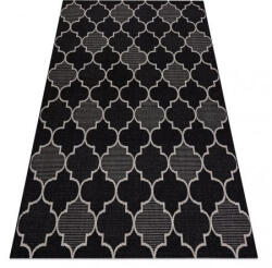 My carpet company My Carpet Company Fonott Sizal Floorlux 20607 Marokkói Rácsos Ezüst/Fekete 200x290 cm Szőnyeg