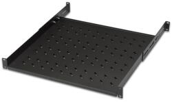 Lande LN-RAF-RMC-1145-BL 19" 450 mm mély 1U 4 ponton rögzíthető állítható fekete tálca (LN-RAF-RMC-1145-BL)