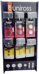 Uniross gombelem display (CR2032, CR2025, CR2016, LR44, A23)