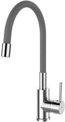 RUBINETA Baterie bucatarie cu pipa flexibila Rubineta Twister finisaj crom lucios-gri mat (TW300GY8)