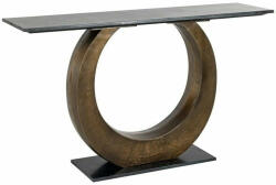Richmond Interiors Richmond Luna Márvány Konzolasztal Antik Réz Kör Lábazattal (KHM-7689)