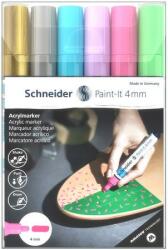 Schneider Dekormarker készlet, akril, 4 mm, SCHNEIDER Paint-It 320, 6 különböző szín - oneclick - 4 890 Ft