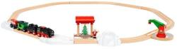 BRIO Set tren de Crăciun Brio cu locomotivă cu aburi pe baterii (OLP102236014) Trenulet