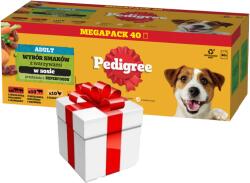 PEDIGREE Pedigree felnőtt nedves kutyaeledel vegyes tasak (csirke és zöldség, marhahús és zöldség, pulyka és sárgarépa, marhahús és bárány) 40x100g + meglepetés