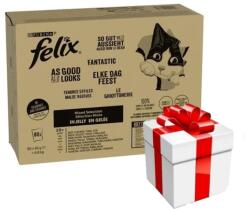 FELIX Felix Fantastic Macskaeledel ízválaszték zselében 80x85g + meglepetés