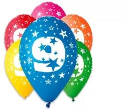 Godan Godan: Színes számos lufi 5 darabos - 9 (GS110/9)